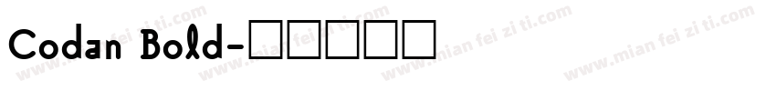 Codan Bold字体转换